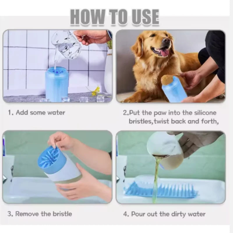 Soft Silicon Paw Cleaner Cup
